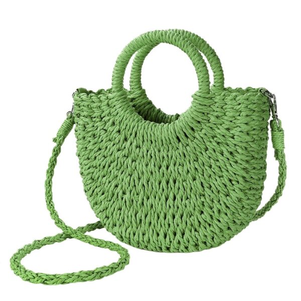 Womens Straw Beach Bag Woven Crossbody Shoulder Bags Top Handle Satchel Handbag Purse for Summer