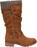 XAPPEAL Chelsey - Women's Tall Knee High Fashion Riding Boots with Buckle Accent