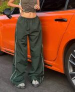 XPONNI Track Pants Women Baggy Pants Y2k Pants Parachute Pants for Women Y2K Clothing