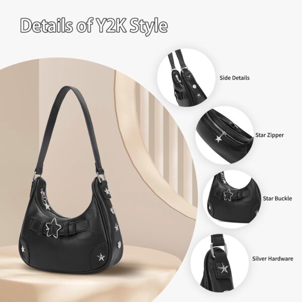 YIKOEE Shoulder Bag Y2k Purse: 90s Mini Underarm Bag - Cute Small Purse