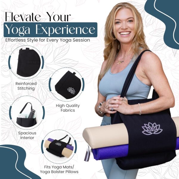 Yoga Mat Bag Carrier - Yoga Mat Bag for Women - Workout Bag for Women - Yoga Mat Holder - Gym Tote Bag for Women - Yoga Bag for Mat - Yoga Bags and Carriers Fits All Your Stuff...