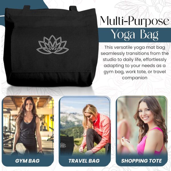 Yoga Mat Bag Carrier - Yoga Mat Bag for Women - Workout Bag for Women - Yoga Mat Holder - Gym Tote Bag for Women - Yoga Bag for Mat - Yoga Bags and Carriers Fits All Your Stuff...