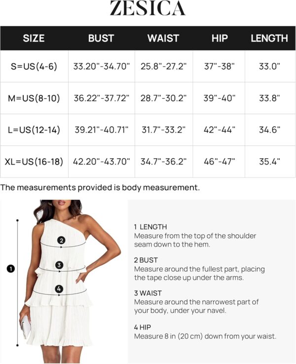 ZESICA Women's 2024 Summer Sleeveless Mini Dress Boho One Shoulder Ruffle Tiered Layered Chiffon Flowy A Line Dresses