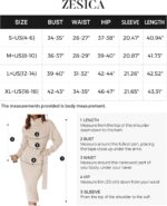 ZESICA Women's Turtleneck Sweater Midi Dress Long Sleeve Ribbed Knit Bodycon Slit Dress with Belt