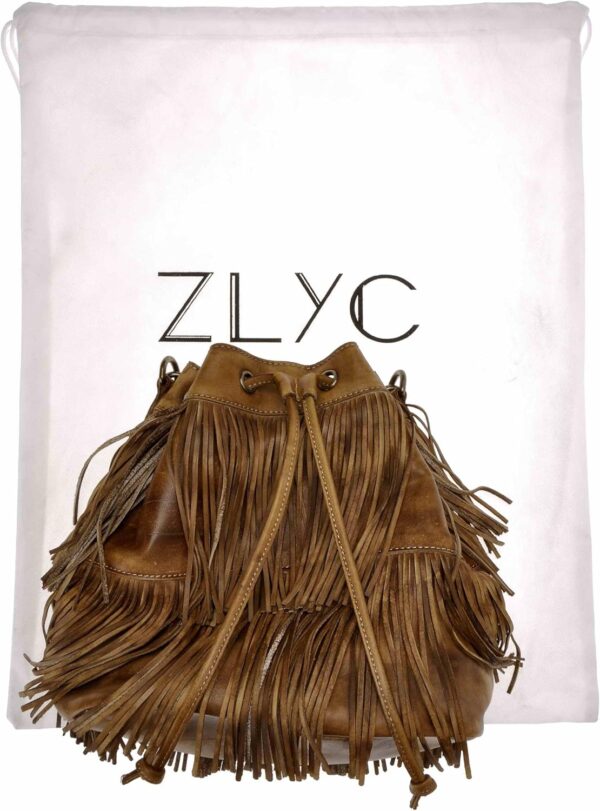 ZLYC Women Dip Dye Leather Boho Rogue Bag Fringe Bag Satchel Shoulder bag Handbag Crossbody Bag