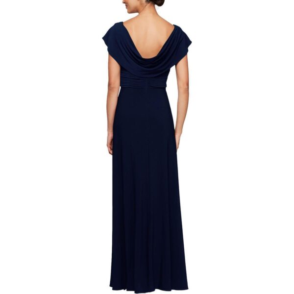 Alex Evenings Womens Cowlneck Embellished Formal Evening Dress Gown BHFO 5853