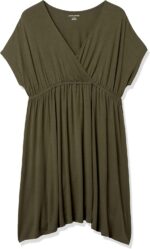 Amazon Essentials Women's Surplice Dress (Available in Plus Size)