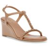 Anne Klein Womens Sloan Chain Ankle Strap Wedge Sandals Shoes BHFO 1765