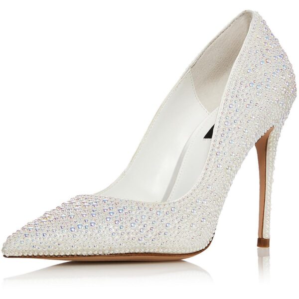 Aqua Womens Britr Embellished Pointed Toe Slip On Pumps Shoes BHFO 3454