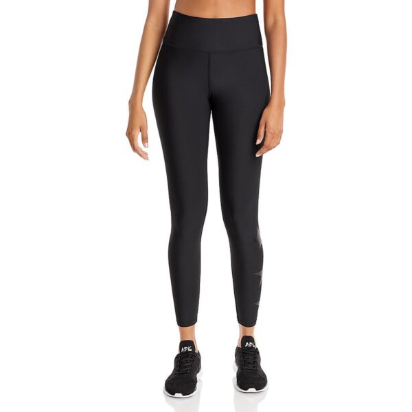 Aqua Womens Foil Star Ankle Activewear High Rise Athletic Leggings BHFO 6247