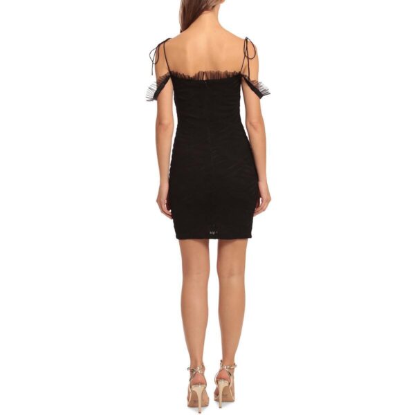 Avec Les Filles Womens Mesh Inset Textured Bodycon Dress BHFO 5312