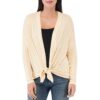 B Collection by Bobeau Womens Yellow Striped Cardigan Sweater M BHFO 3623