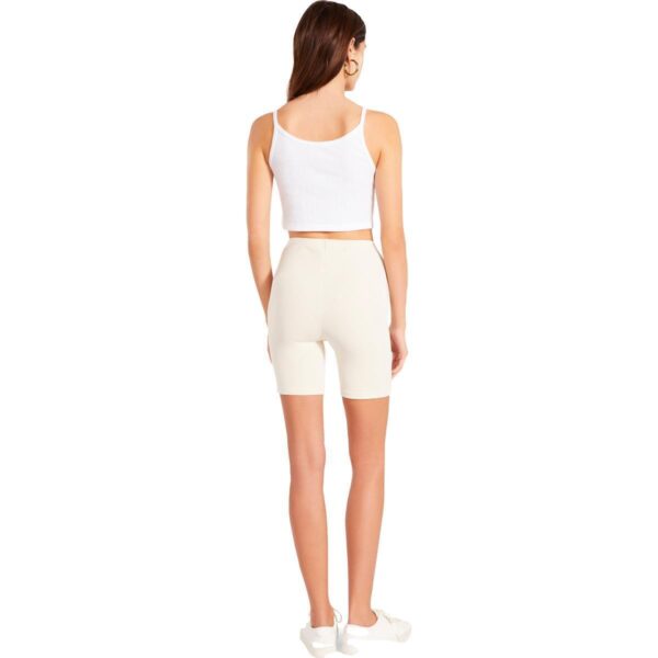 BB Dakota by Steve Madden Womens Beige Ribbed Fitted Midi Shorts L BHFO 5076