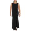 Betsy & Adam Womens Ruched Side Slit Evening Evening Dress Gown BHFO 6530