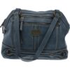 B.O.C. Womens Hammond Blue Faux Leather Purse Satchel Handbag Medium BHFO 7274