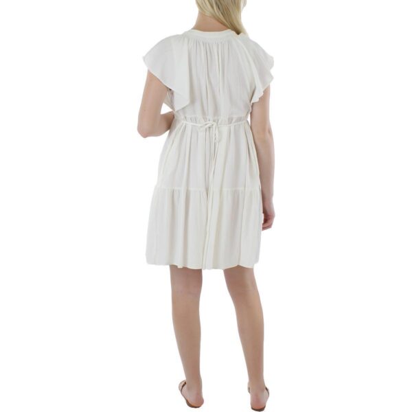 Calvin Klein Womens A-Line Textured Tie Waist Mini Dress BHFO 5461