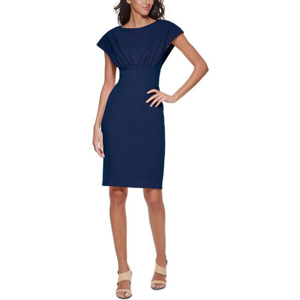 Calvin Klein Womens Crepe Boat Neck Office Sheath Dress Petites BHFO 6363