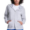 Champion Womens Gray Hooded Pocket Lounge Wear Zip Hoodie M BHFO 7709