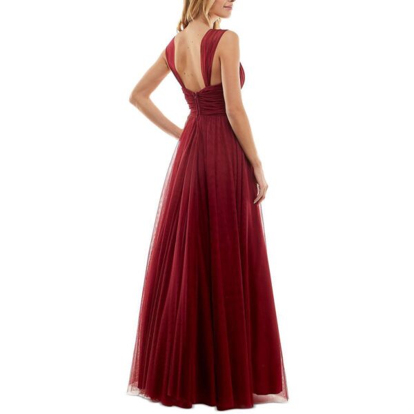 City Studio Womens Emma Red Mesh Prom Evening Dress Gown Juniors 1 BHFO 1837