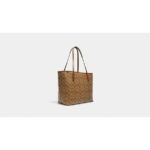 COACH WOMENS City Tote In Signature Canvas (Brown Black)