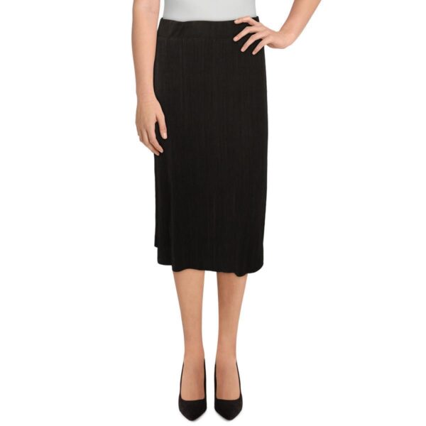 Cyrus Womens Midi Stretch Pull On Pleated Skirt BHFO 6451