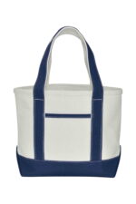 DALIX 14" Mini Small Cotton Canvas Gift Tote Bag in Navy Blue