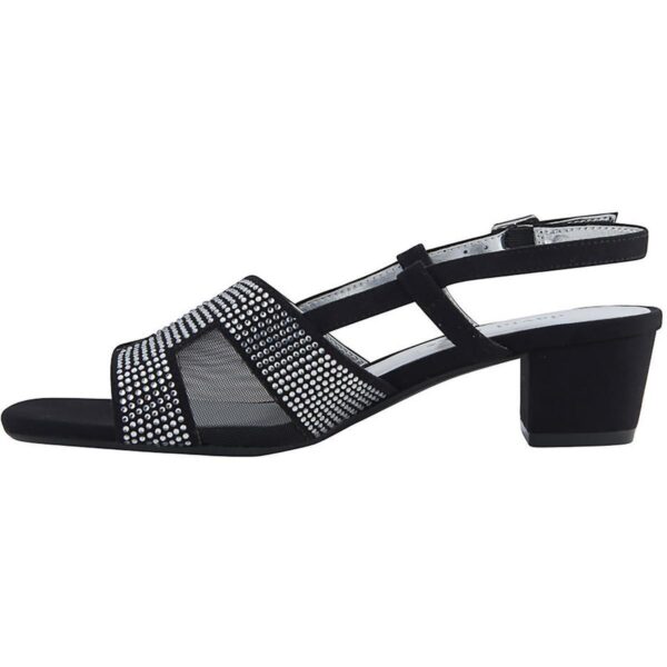 David Tate Womens Amber Black Block Heels Shoes 9.5 Narrow (AA,N) BHFO 6927