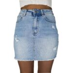 Denim Skirt Women Trendy High Waisted Summer Jean Skirts