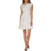 DKNY Womens Ivory Satin Surplice Above Knee Sheath Dress 6 BHFO 1359