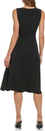 DKNY Women's Sleeveless Side Drape Midi