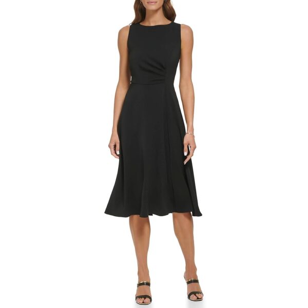 DKNY Women's Sleeveless Side Drape Midi