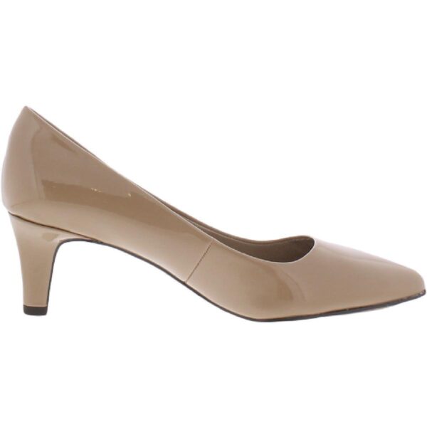 Easy Street Womens Pointe Patent Padded Insole Slip On Heels Shoes BHFO 0369