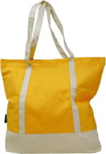 Ezprogear Large Heavy Duty Canvas Tote Bag 20" W x 17" H x 6" D (Mango/Cream)