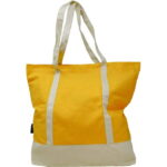 Ezprogear Large Heavy Duty Canvas Tote Bag 20" W x 17" H x 6" D (Mango/Cream)