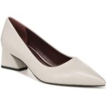 Franco Sarto Womens Racer Gray Leather Pumps Shoes 9 Wide (C,D,W) BHFO 3912