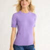 Free Assembly Women’s Cozy Yarn Shrunken Sweater Tee with Short Sleeves, Sizes XS-XXXL