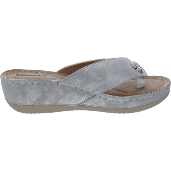 Good Choice Womens Dafni Leather Demi Wedge Slide Sandals Shoes BHFO 0007