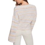 Guess Womens Neena Ivory Wool Blend Alpaca Pullover Sweater Shirt L BHFO 2112