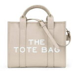 GYUEE Tote Bags,Leather White Leisure Bags with Zipper,Medium Shopping School Handbags for Women