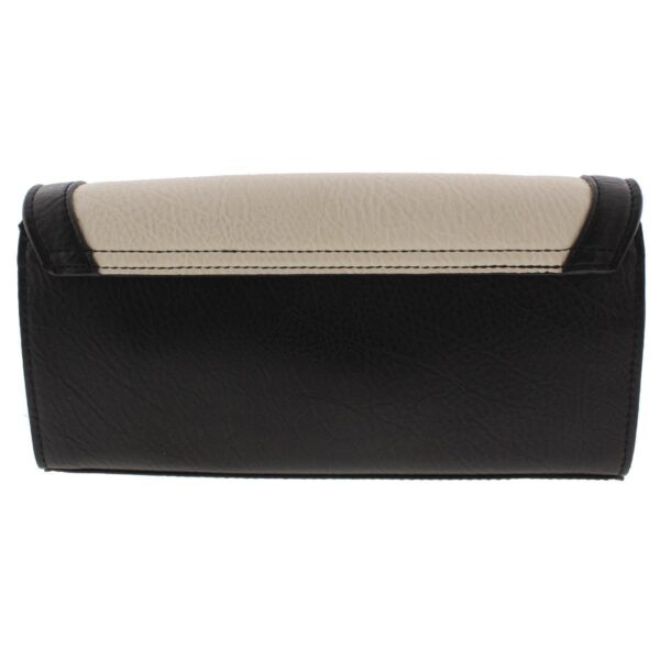 INC Womens Korra B/W Faux Leather Textured Clutch Handbag Purse Small BHFO 7808