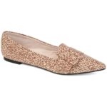 Journee Collection Womens Audrey Faux Suede Pointed Toe Flats Shoes BHFO 7999