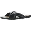 Journee Collection Womens Black Flatform Sandals 7.5 Medium (B,M) BHFO 0574