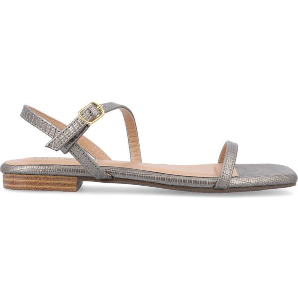 Journee Collection Womens Crishell Faux Leather Warm Strappy Sandals BHFO 0077