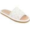 Journee Collection Womens Eniola Flat Slip On Slide Sandals Shoes BHFO 0725