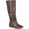 Journee Collection Womens Jayne Brown Knee-High Boots 9 Medium (B,M) BHFO 5756