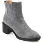 Journee Collection Womens Jentry Gray Ankle Boots 10 Medium (B,M) BHFO 7155