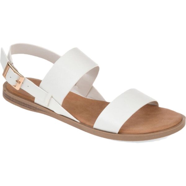 Journee Collection Womens Lavine Buckle Flat Slingback Sandals Shoes BHFO 8533