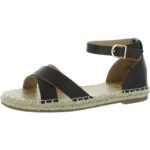 Journee Collection Womens Lyddia Faux Leather Ankle Strap Flat Sandals BHFO 9702