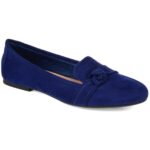 Journee Collection Womens Marci Faux Suede Padded Insole Loafers Flats BHFO 4394