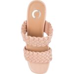 Journee Collection Womens Melissa Faux Leather Mule Sandals Shoes BHFO 5608